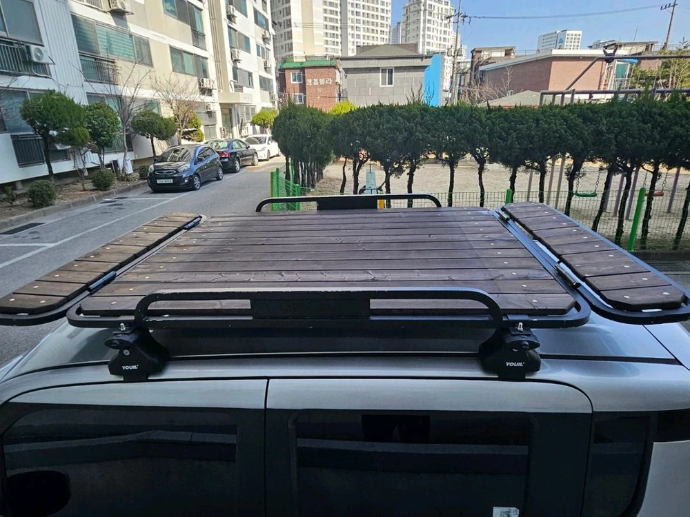 차량용 루프바스켓 원목데크팝니다 이미지