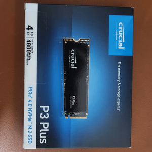 크루셜 P3 Plus M.2 SSD 4TB 미개봉품 PS5 완벽호환 이미지