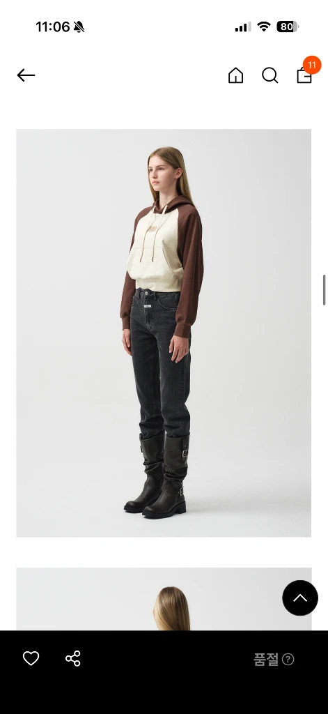 마리떼 프랑소와 저버 W SLIM STRAIGHT DENIM PANTS black 이미지
