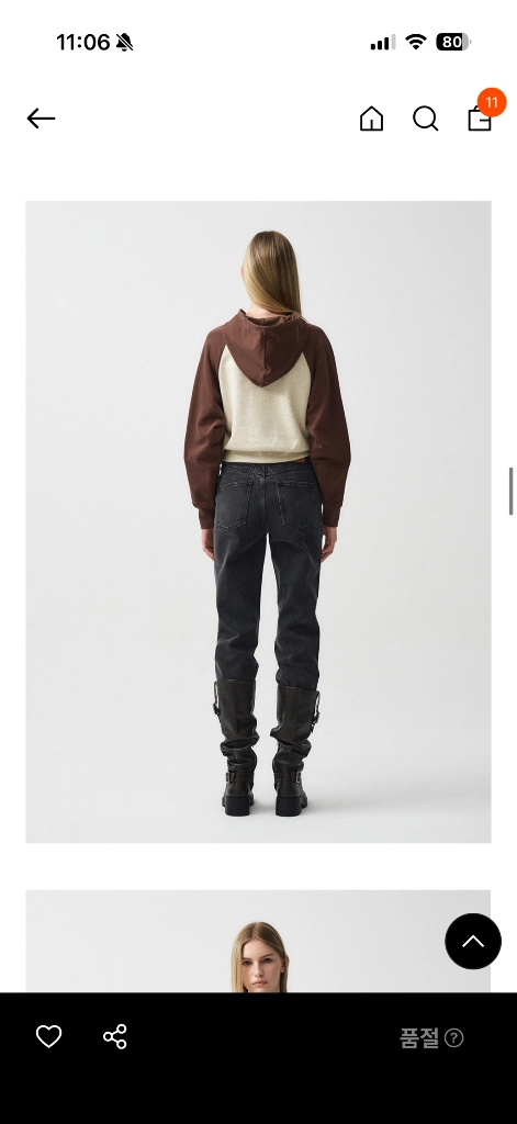 마리떼 프랑소와 저버 W SLIM STRAIGHT DENIM PANTS black 이미지