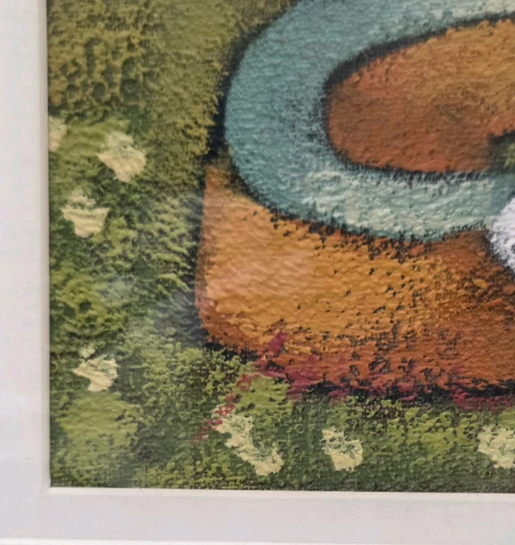 따뜻한 가족 유화 그림 액자 이미지