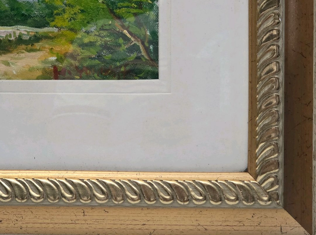 유화 풍경화 산 그림 액자 이미지