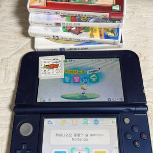닌텐도 3DS XL 뉴큰다수 블루 한국판 튀동숲 요괴워치 젤다 포켓몬 이미지