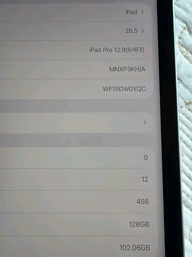 아이패드 프로 12.9인치 6세대 m2 128GB 이미지