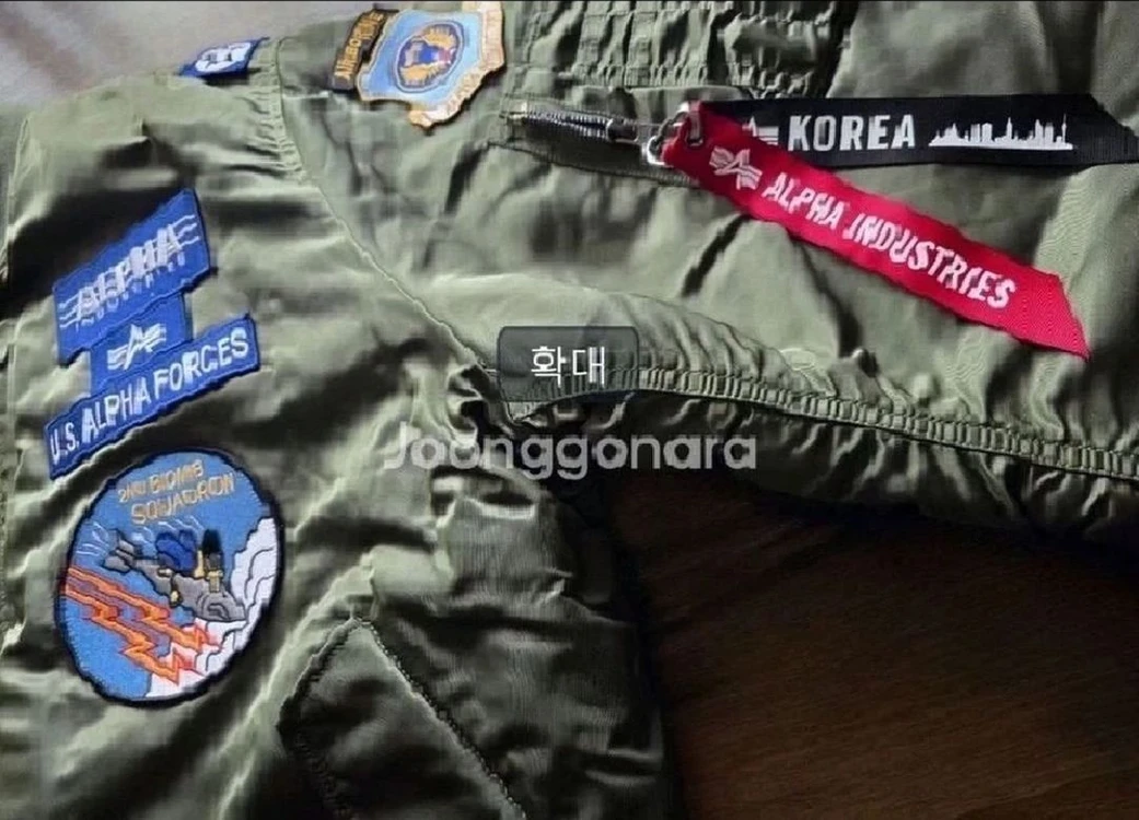 알파인더스트리 [ 한정판 ] MA-1 레귤러 스쿼드론 항공점퍼 Sage Green 블루종 (XL / 110) 이미지