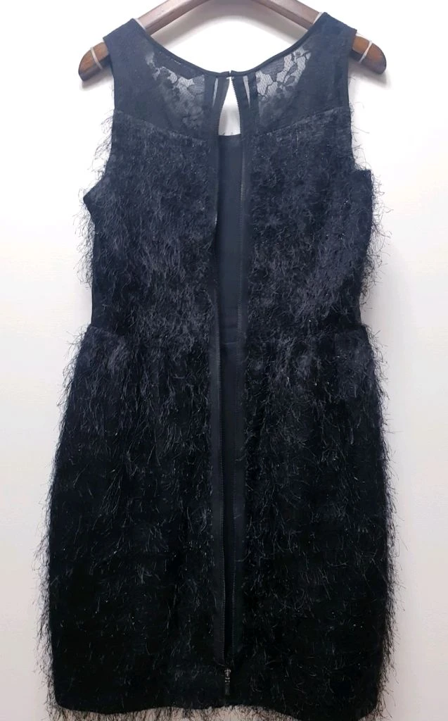 르샵 프린지 미니드레스 파티룩 블랙 미니원피스 이미지