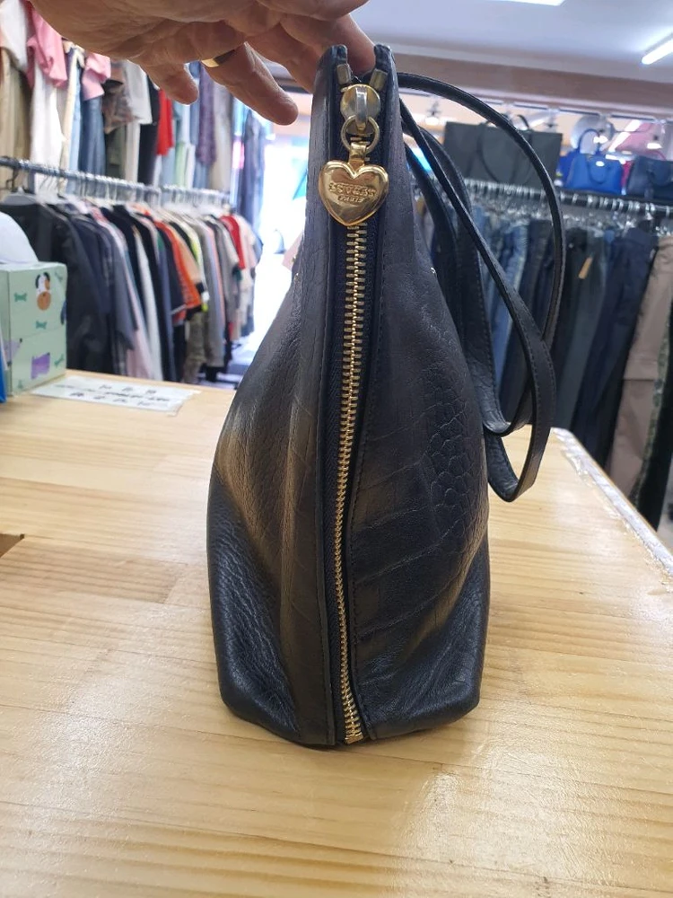 [정품] 러브캣(LOVCAT) 블랙 가죽 숄더 토트백 이미지