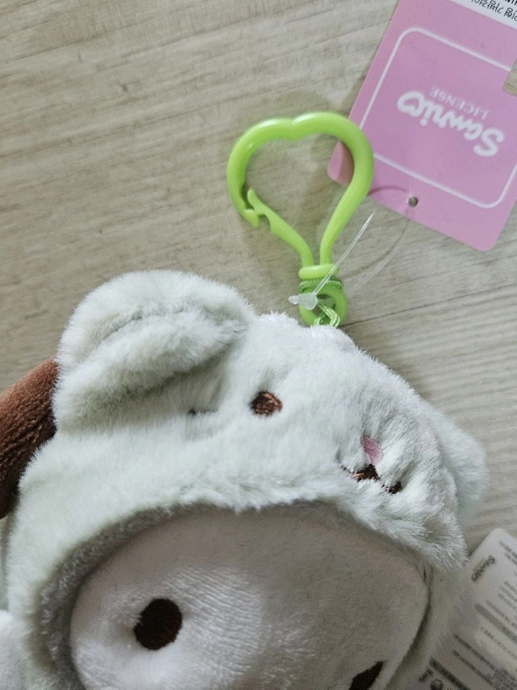 산리오 고양이 후드 인형 키링 일괄 (키티, 마이멜로디, 포차코, 쿠로미, 시나모롤) 이미지