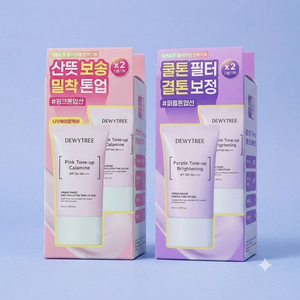 [새제품]듀이트리 핑크톤업/퍼플톤업,밀착보송 선크림 50ml 1+1 이미지