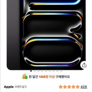애플 아이패드 프로 13 M5 셀룰러 256GB 블랙 이미지