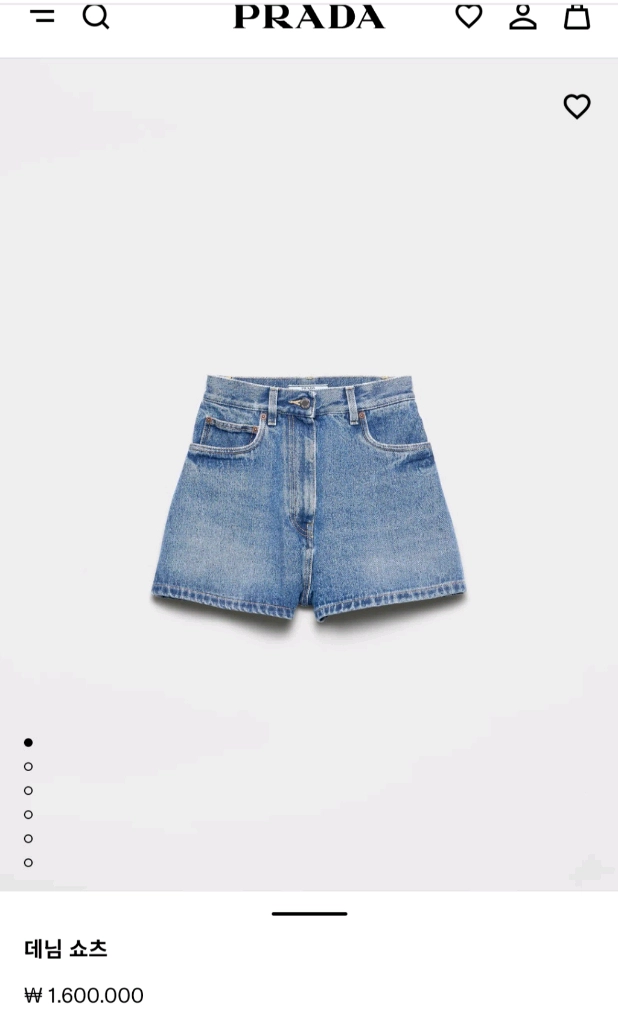 (W) 프라다 데님 쇼츠 라이트 블루(28) 이미지