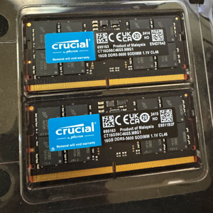 노트북 램 메모리 ram memory Crucial SODIMM DDR5 5600 16Gx2 이미지
