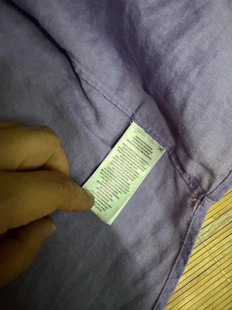 폴로 랄프로렌 린넨 마 소프트 퍼플 연보라 셔츠 남방 M 100 이미지