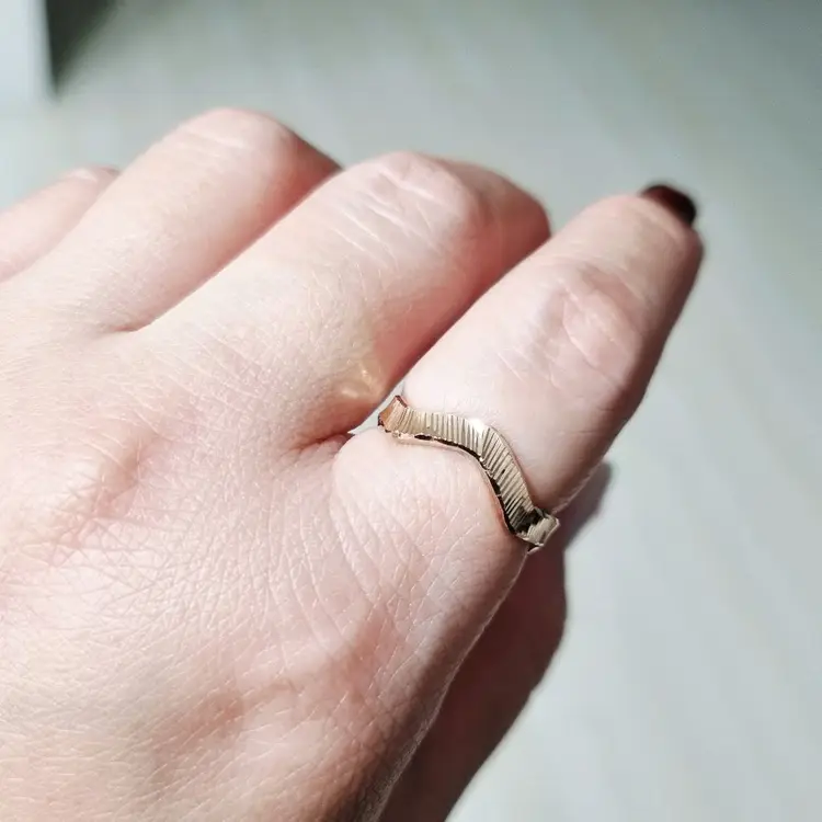 18k웨이브 컷팅 반지15호 이미지