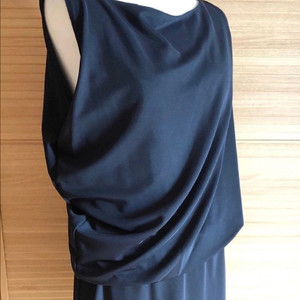 ZARA Collection Evening 네이비 드레이핑 원피스 M 새제품 이미지