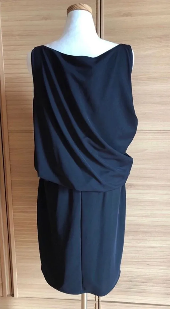 ZARA Collection Evening 네이비 드레이핑 원피스 M 새제품 이미지