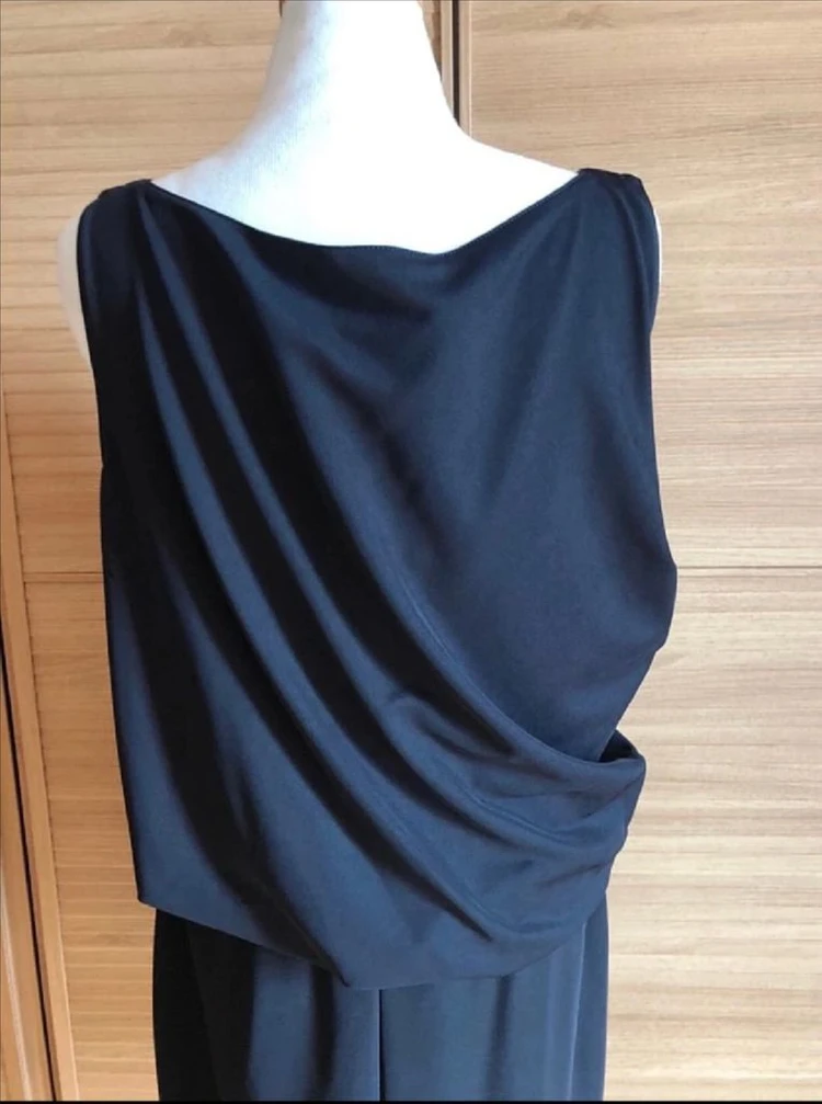 ZARA Collection Evening 네이비 드레이핑 원피스 M 새제품 이미지