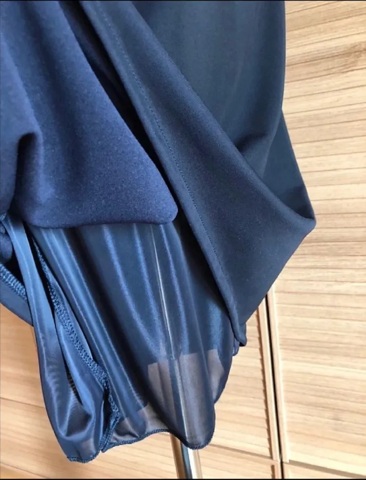 ZARA Collection Evening 네이비 드레이핑 원피스 M 새제품 이미지