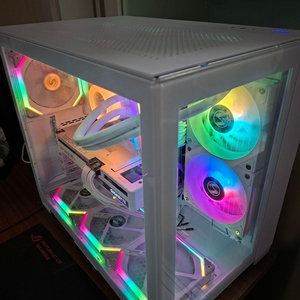 라이젠5 5600x rtx3060ti 게이밍 pc 데스크탑 컴퓨터 화이트 감성 본체(수냉) 처분!(서비스o) 이미지