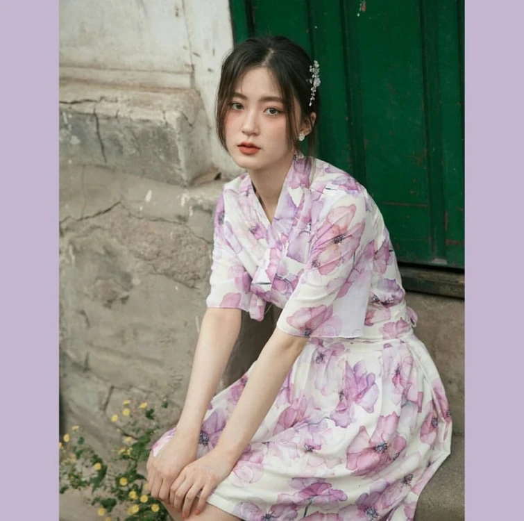 한땀한땀 생활한복 오후의수채화 쉬폰셋업 새제품 이미지