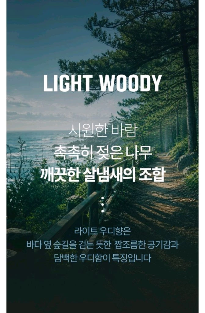(새상품) 블루마틴 라이트 우디 여름 남자향수 시원한 남성향수 이미지