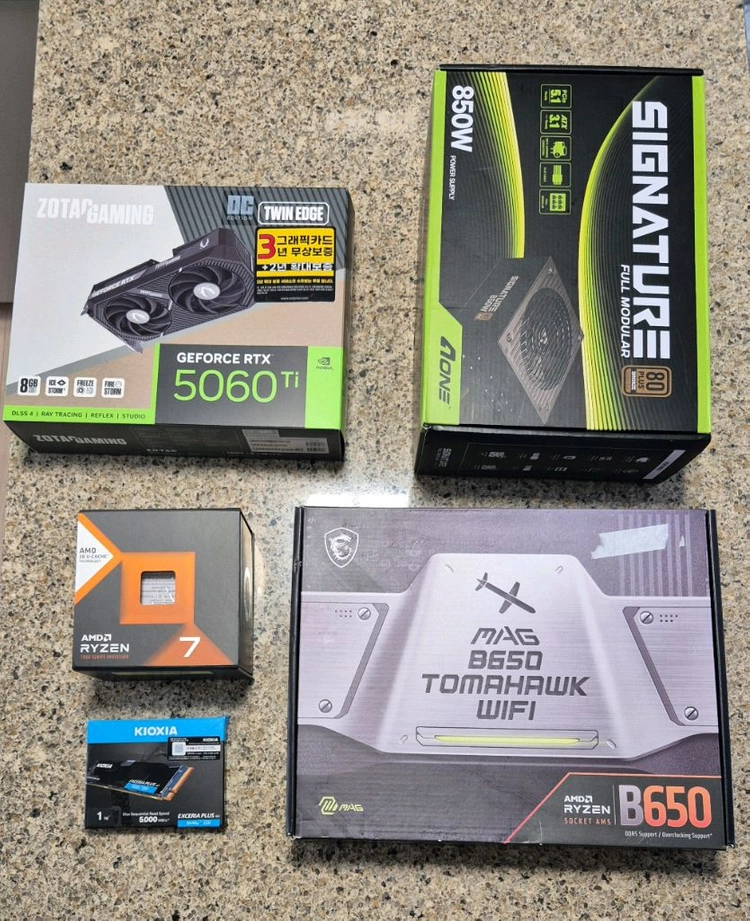 7800x3d + 5060ti 고사양 게이밍 컴퓨터 PC 본체 이미지