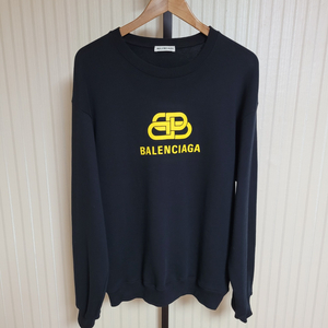발렌시아가 블랙 BB 프린팅 로고 맨투맨 S 이미지