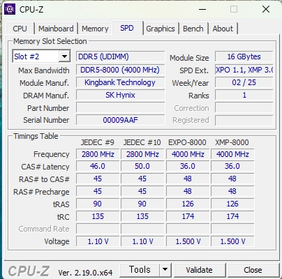 킹뱅크 DDR5 32G(16*2) 8000MHz 화이트 RGB 팝니다. 이미지