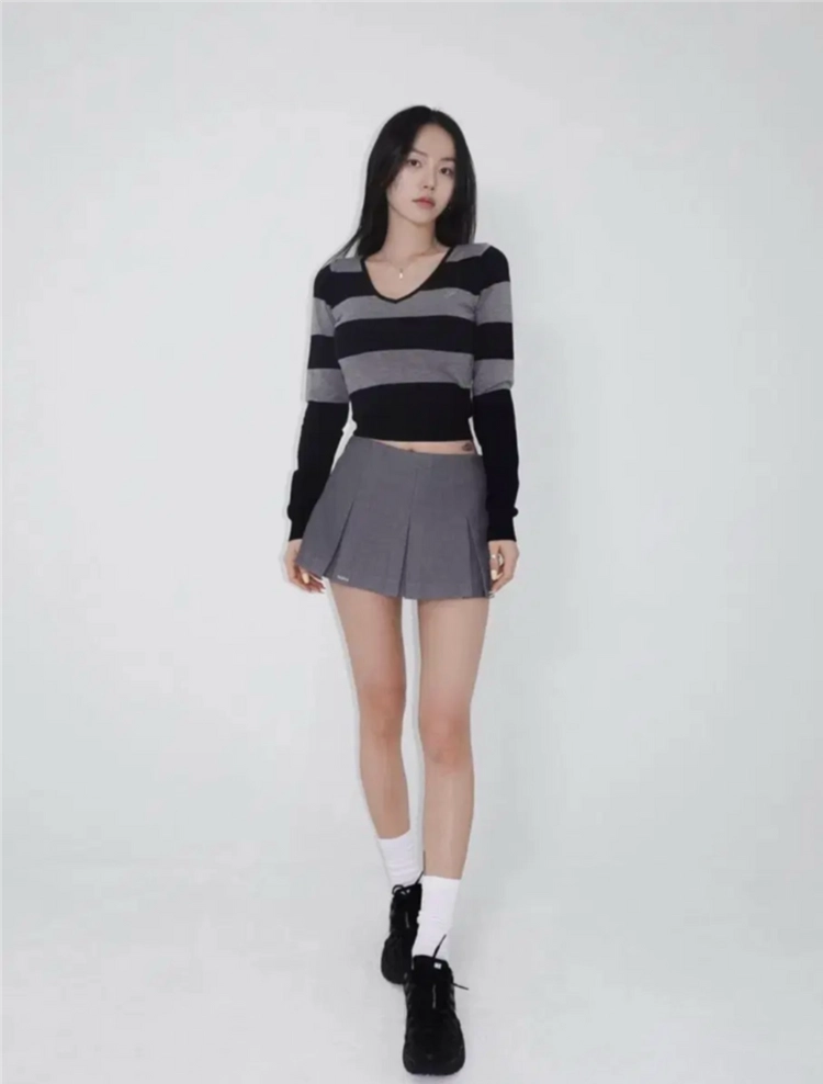(새상품) 페일제이드 플리츠 스커트 그레이 S 이미지