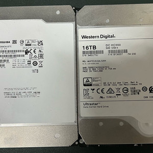 도시바 sata 16tb hdd, 웬디 sas 16tb 고징 하드 hdd 이미지