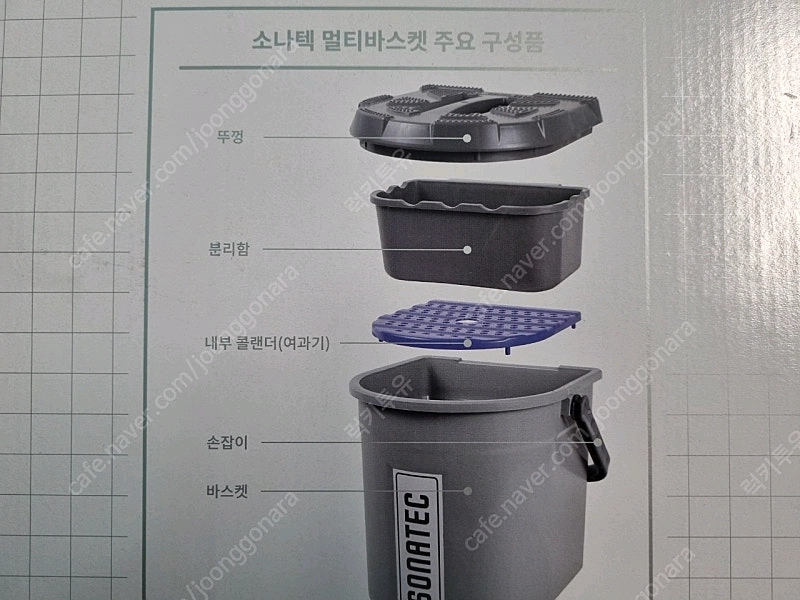 소낙스 세차버킷 소낙스 멀티바스켓 세차버킷 14L 이미지