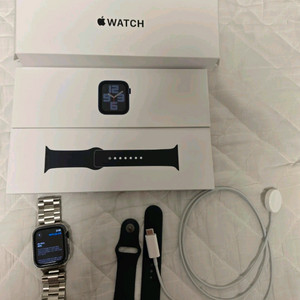 애플워치 SE2 44mm GPS 블랙 풀박스 애캐플 이미지