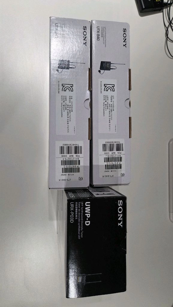 소니 무선마이크 UTX-B40,URX-P03D 이미지