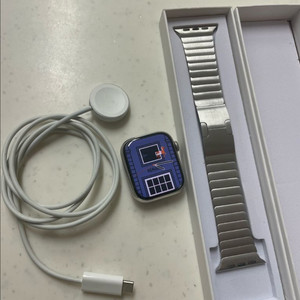 애플워치7에르메스 45mm 실버 S급 이미지