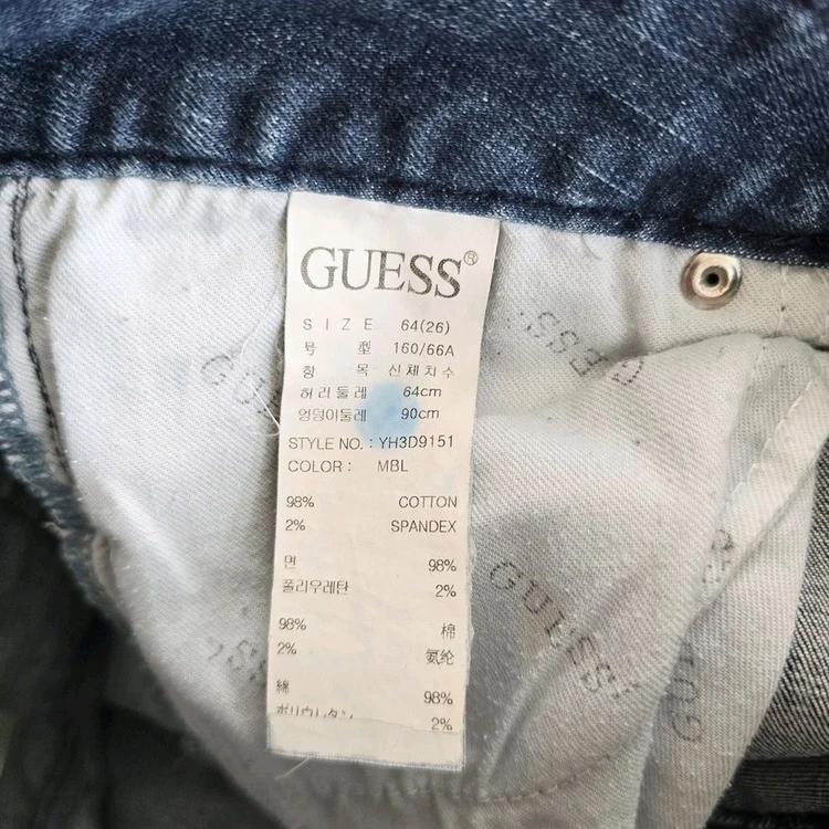 게스 청바지 스판 스키니진 워싱 데님 사이즈27 R6004 이미지