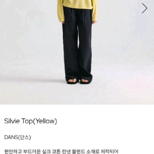 단스(dans)실비탑 옐로우+베이지 텍있는 새상품 이미지