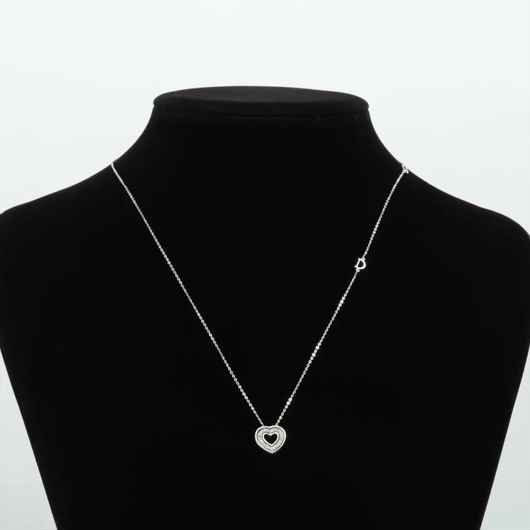 다미아니 벨에포크 하트 풀파베 천연 다이아몬드 18K 화이트골드 펜던트 목걸이 4.5g 이미지