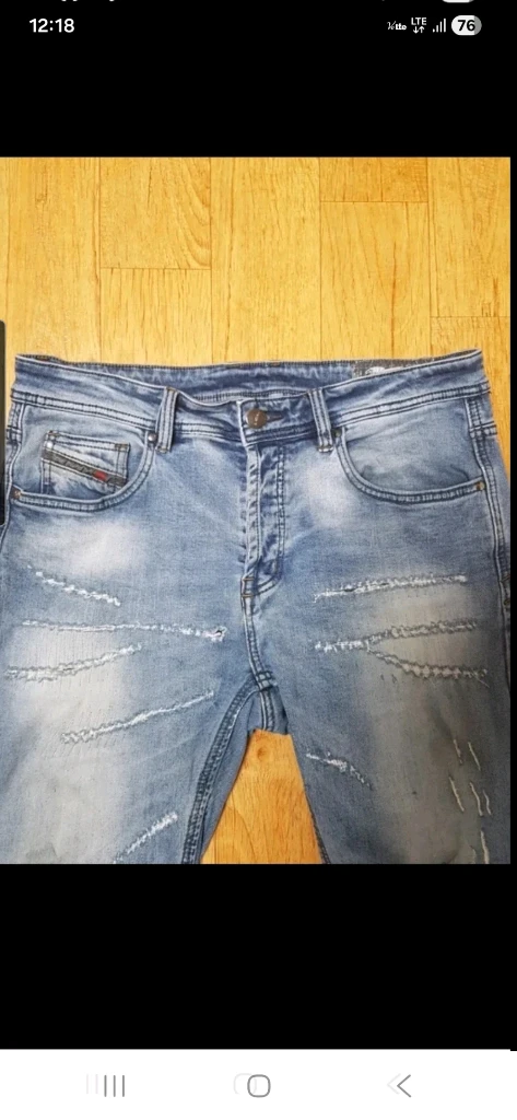 (최상급100%정품)디젤 데미지 워싱 데님 스판 청바지,31~32인치 이미지