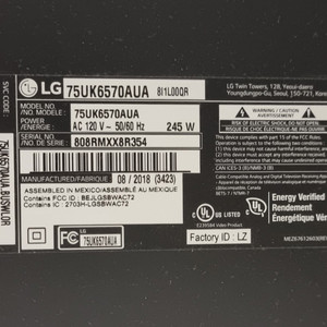 LG 75인치 TV(75UK6570AUA) 팝니다. (정품벽걸이,스탠드,매직리모콘포함) 이미지