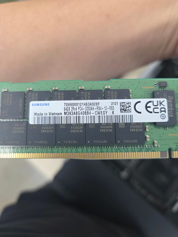 삼성 64GB DDR4-3200 2Rx4 서버램 (동일 년도, 시기 로트 다수 보유) 이미지