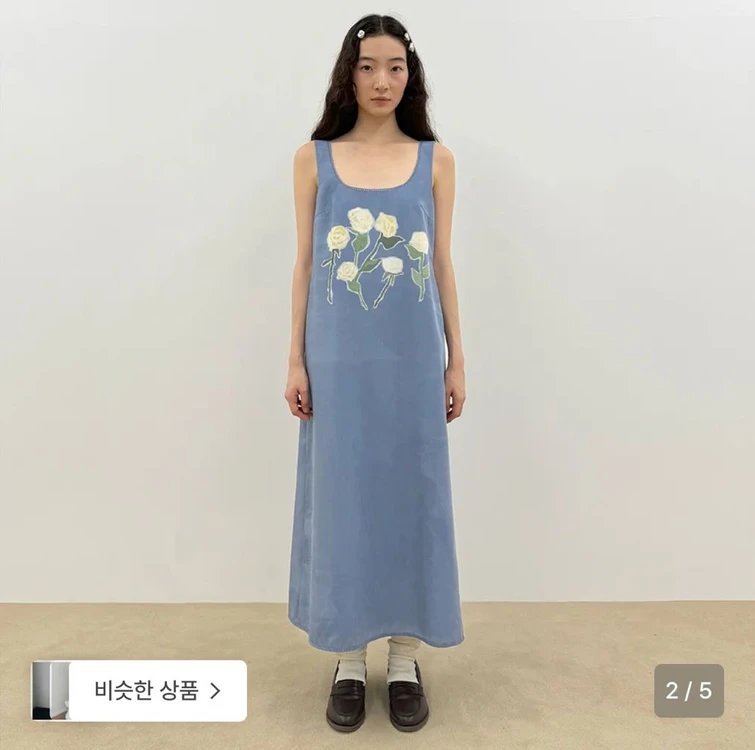 (새상품) 시눈 sinoon texture flower dress 이미지