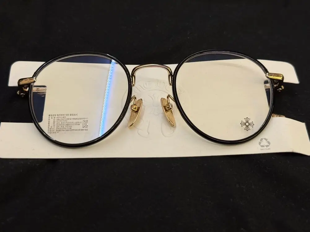 크롬하츠 퍼킨 블랙골드 안경 Chrome Hearts Firkin Black Gold 이미지