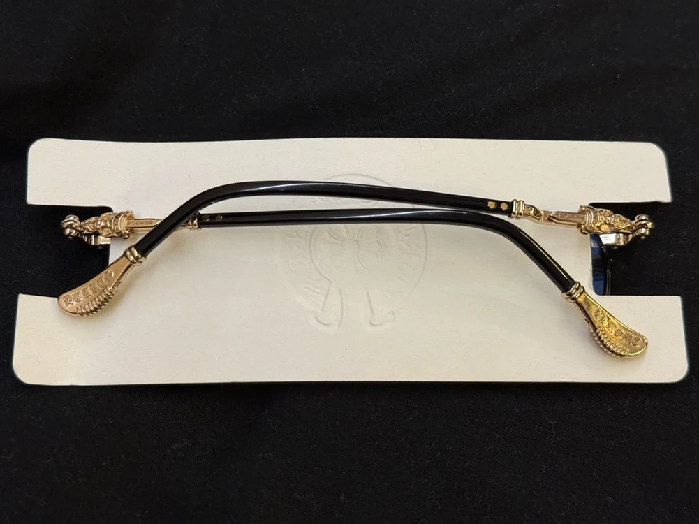 크롬하츠 퍼킨 블랙골드 안경 Chrome Hearts Firkin Black Gold 이미지