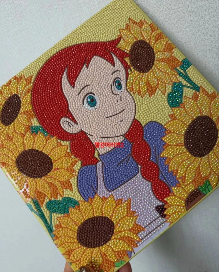 완성품)빨간머리앤외 보석십자수 4종(25x25cm) 이미지