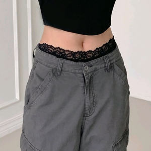 여성 새깅 레이스 팬티 블랙 이미지