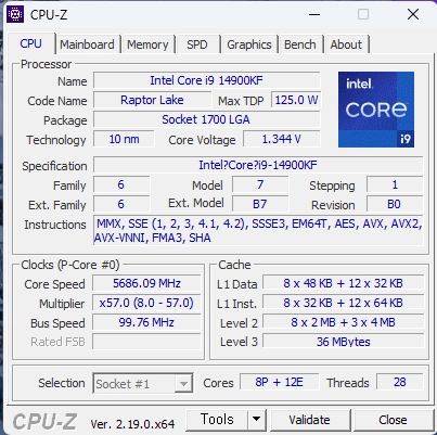 인텔 코어i9-14900KF CPU 이미지