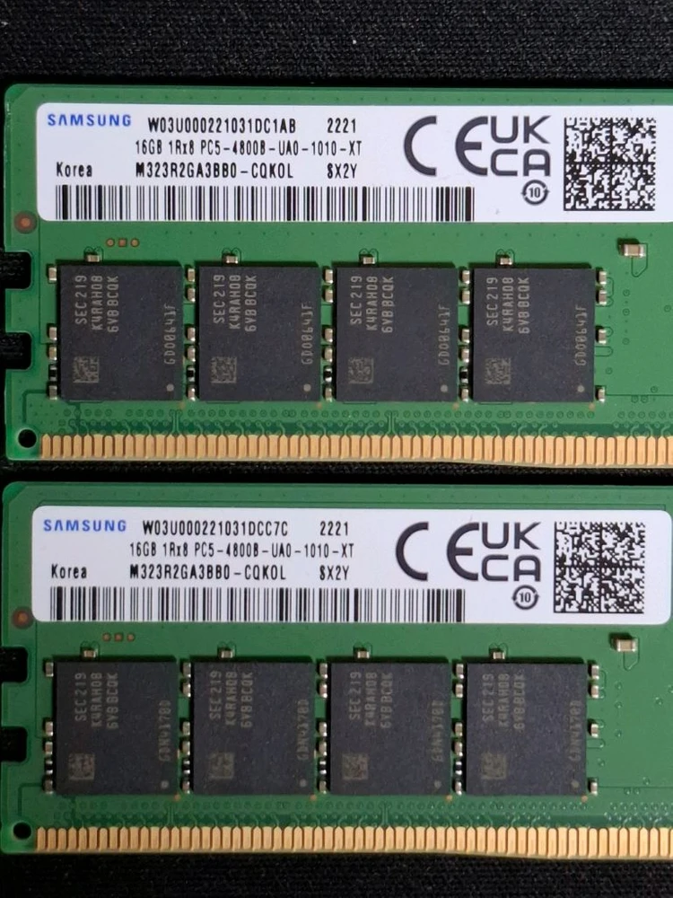 컴퓨터 삼성 메모리 DDR5 4800B 32GB(16GB두개) 이미지