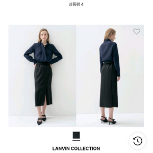랑방세틴 슬릿 밴딩 롱 스커트 이미지