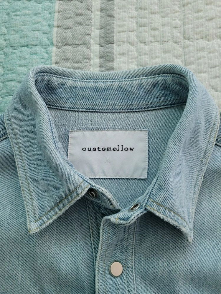 커스텀 멜로우 Customellow 워크웨어 오버핏 셔츠형 데님자켓 이미지