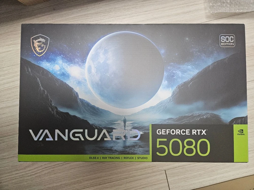 미개봉)RTX 5080 msi 뱅가드 SOC D7 16GB 하이퍼프로져 이미지